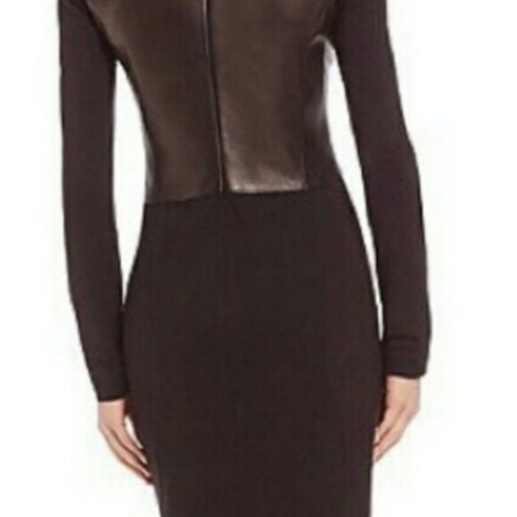 Antonio Melani Fine Black Leather Sexy night out Party Dress Sz 6 NWOT - Picture 10 of 10